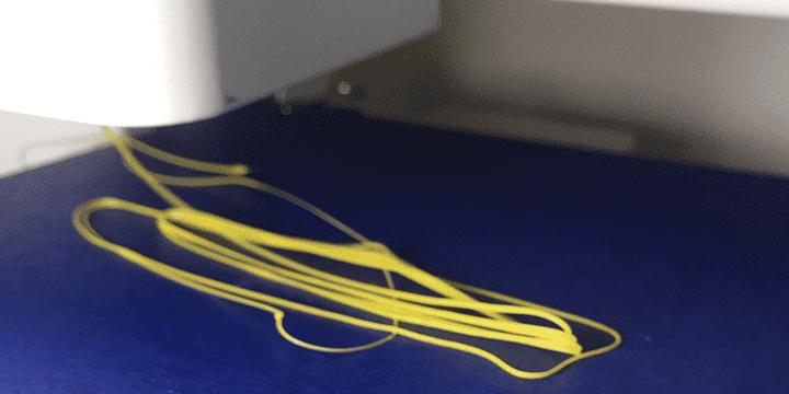 3D printer begins to print in mid-air