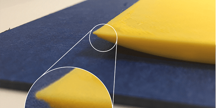 Lifting edges of 3D printed part