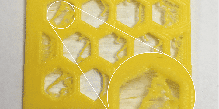 stringing Stringing on 3D printed part