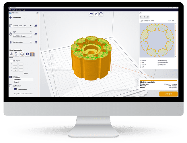 REALvision Pro - Professional software for 3D printers