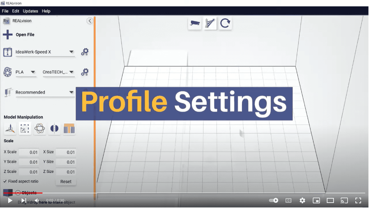 Basic profile settings in REALvision Pro