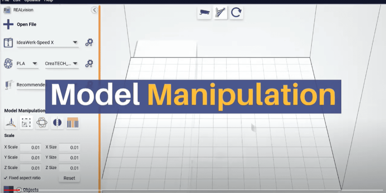 3D model manipulation in REALvision Pro