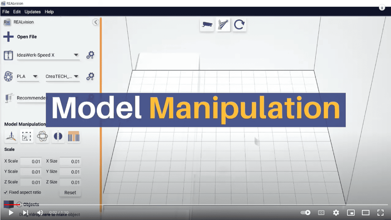 3D model manipulation in REALvision Pro