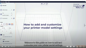 Adding a printer model in REALvision Pro