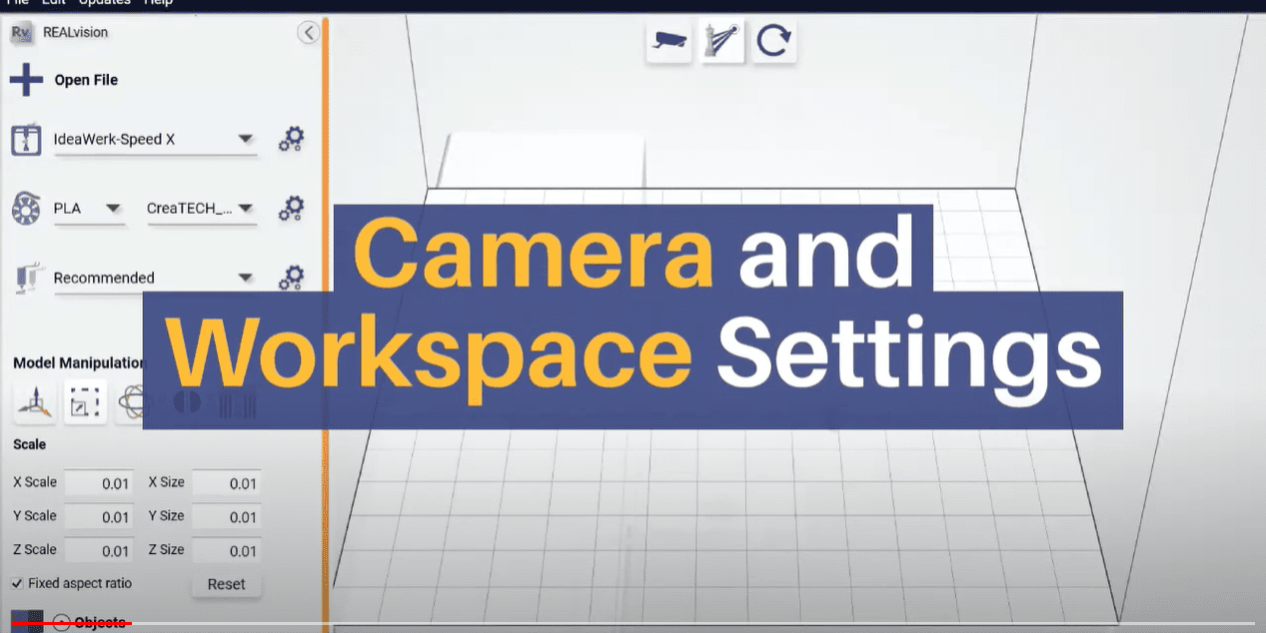 Camera and workspace settings RVP Camera and workspace settings in REALvision Pro