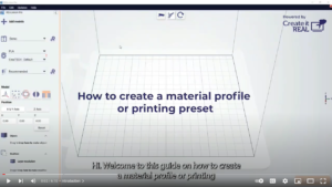 Creating material profile in REALvision Pro