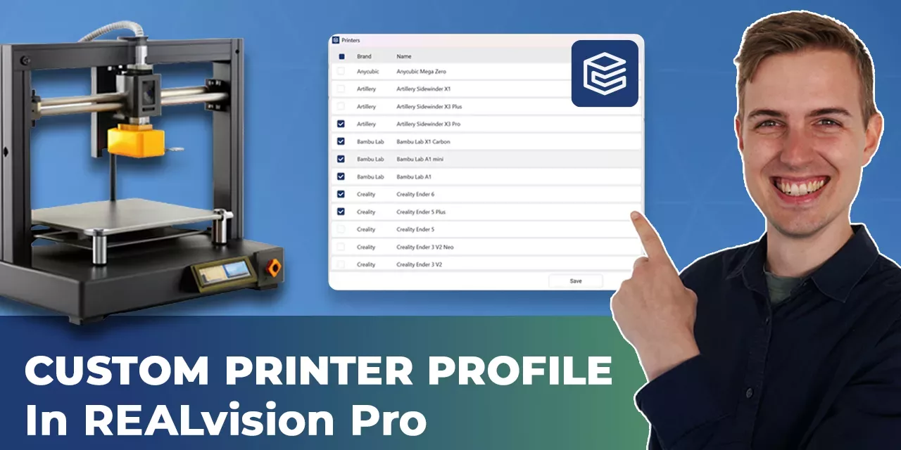 Adding a printer model in REALvision Pro