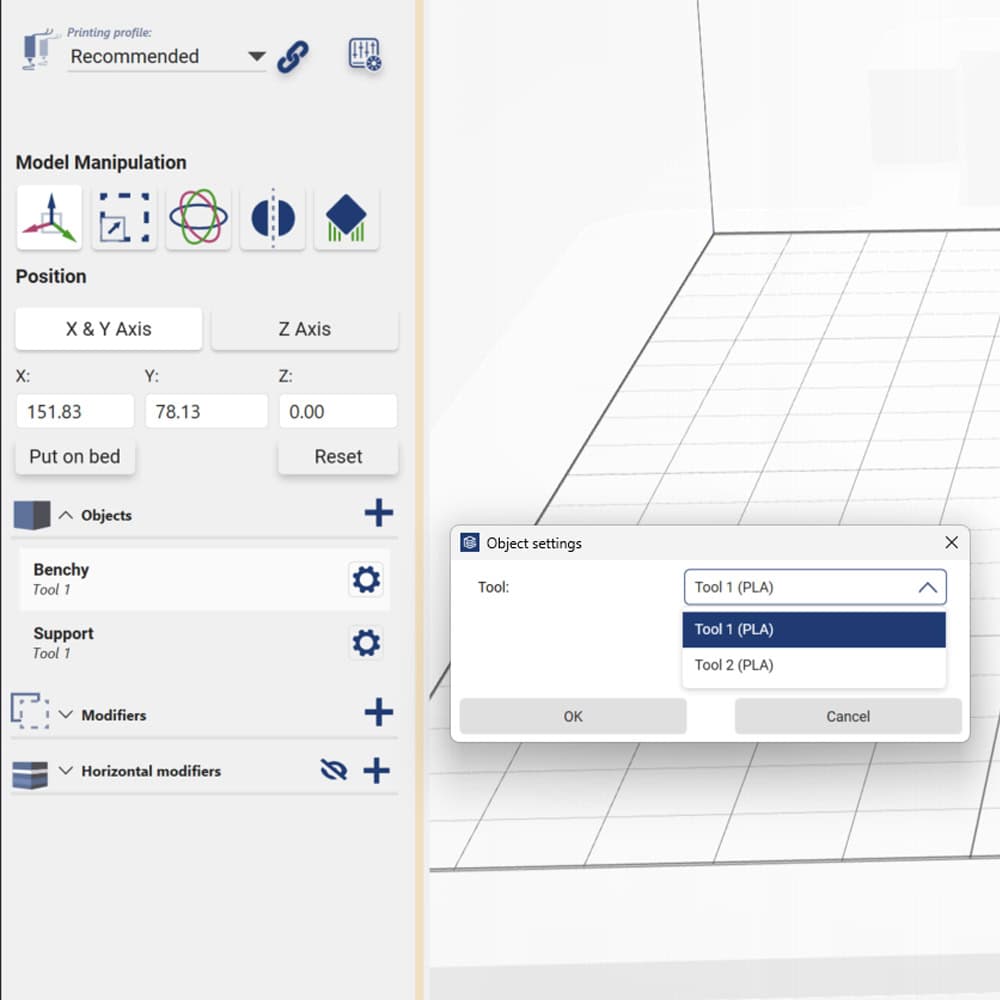 Dedicated support material