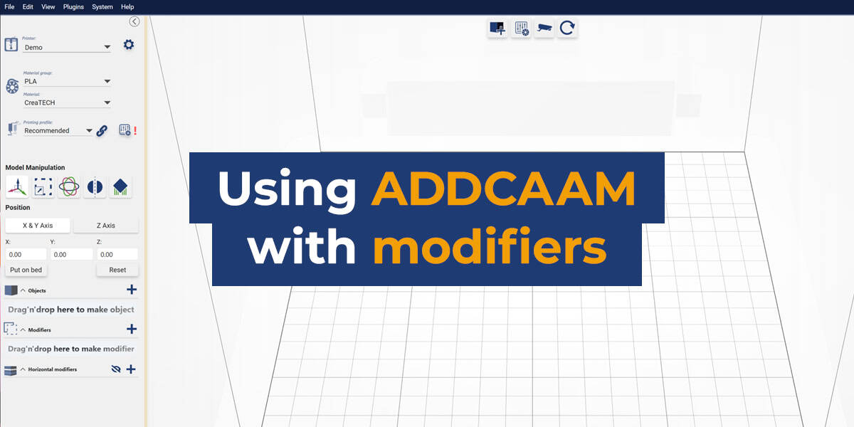 Using ADDCAAM with modifiers