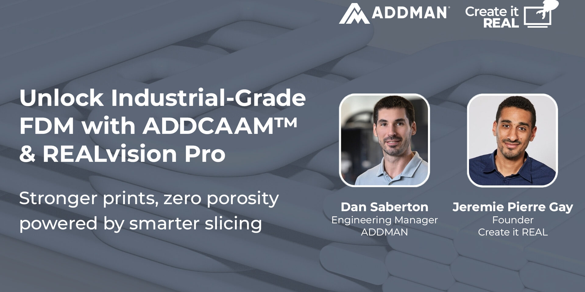 Webinar banner ADDCAAM REALvision Pro webinar
