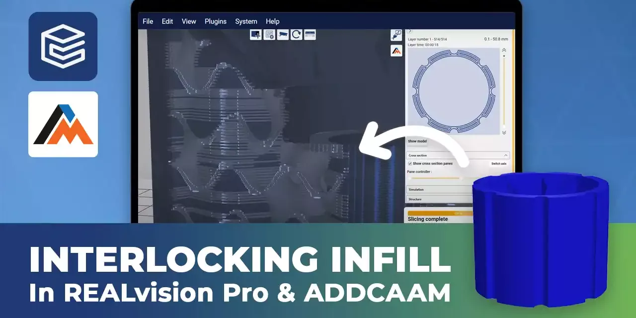 Interlocking infill with ADDCAAM
